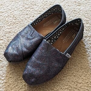 Toms Multicolor Shimmer Glitter Flats Size 5.5